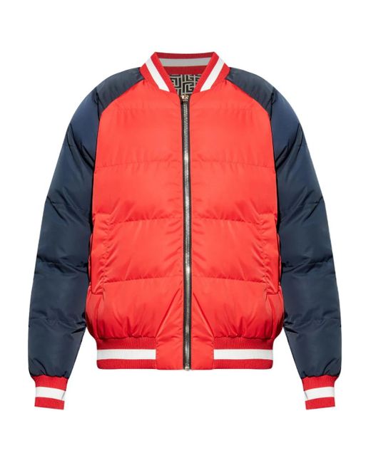 Balmain Wendbare Steppjacke in Red für Herren