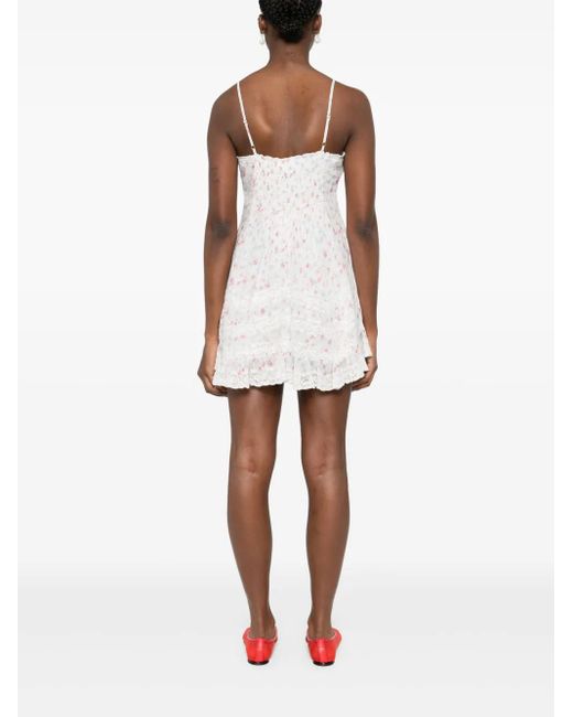 LoveShackFancy White Alonna Minikleid