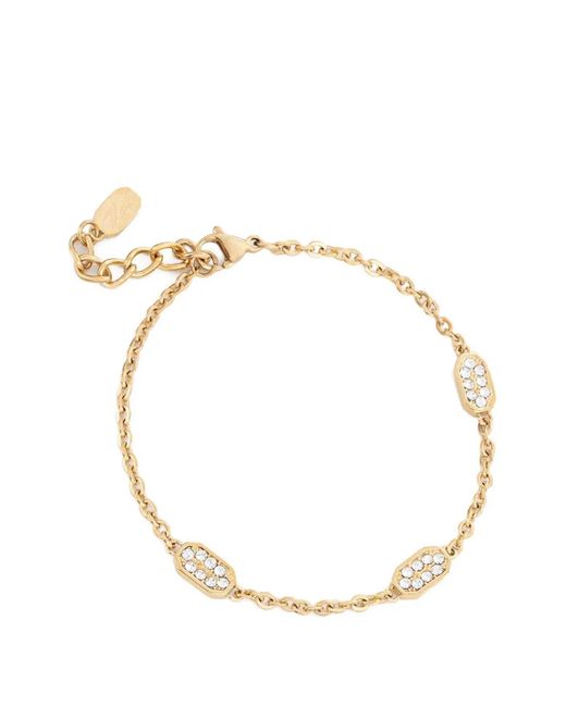 Karl Lagerfeld Metallic Rhinestone-Embellished Chain Bracelet