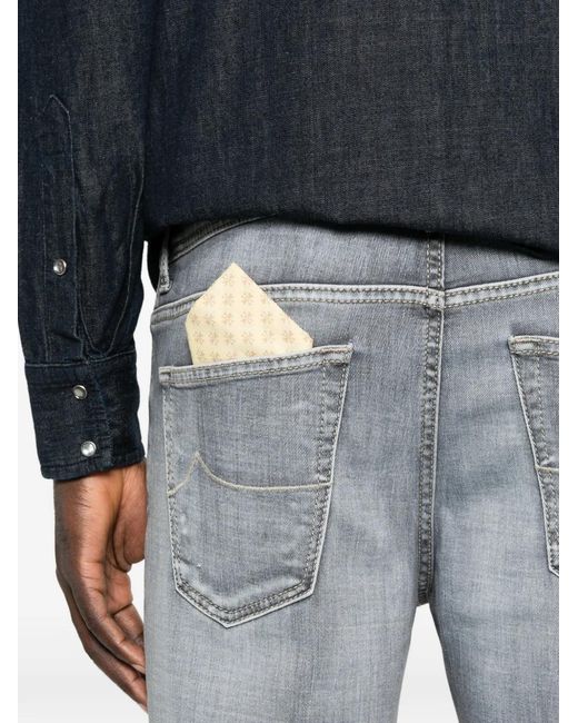 Jacob Cohen Gray Button-Fastening Jeans for men