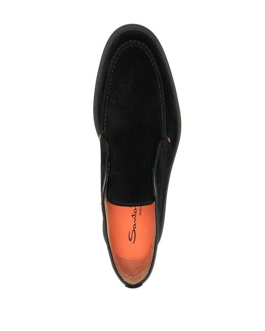 Santoni Black Ankle Boots for men