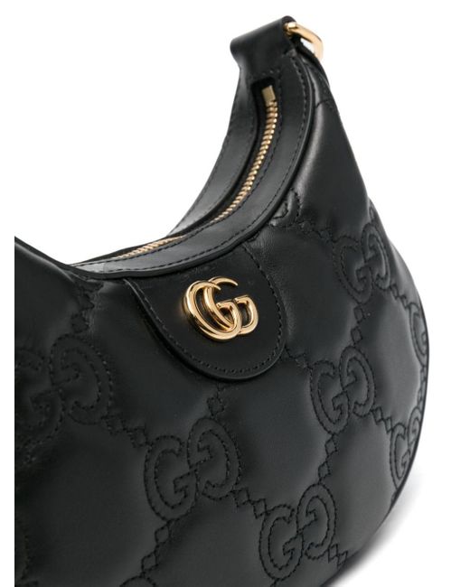 Mini sac porté épaule matelassé GG Marmont Gucci en coloris Gray