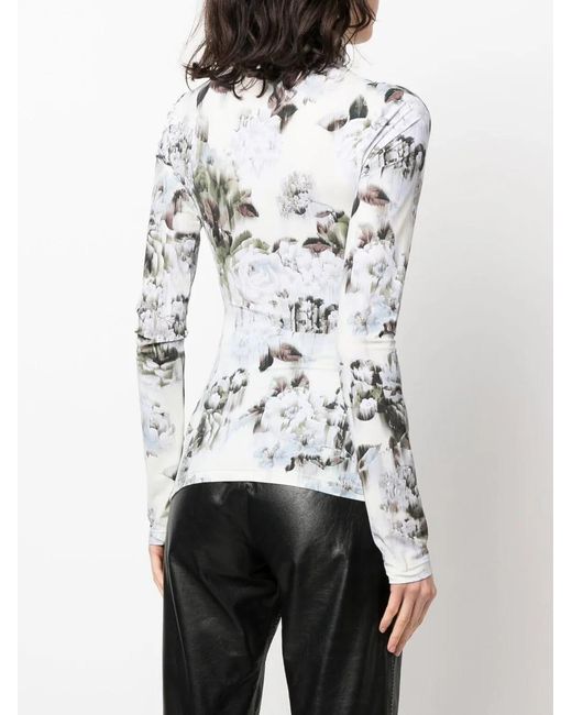 Off-White c/o Virgil Abloh White Pattern Print Long-Sleeve T-Shirt