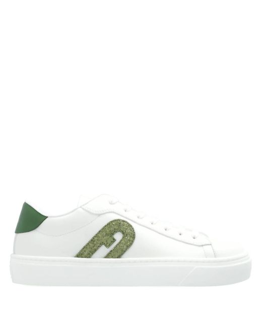 Furla White Leather Low-top Sneakers
