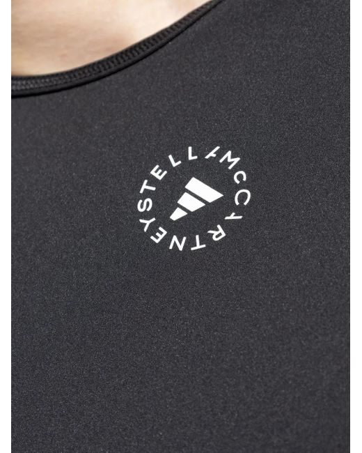 Adidas By Stella McCartney Black TruePurpose Oberteil mit Logo-Detail