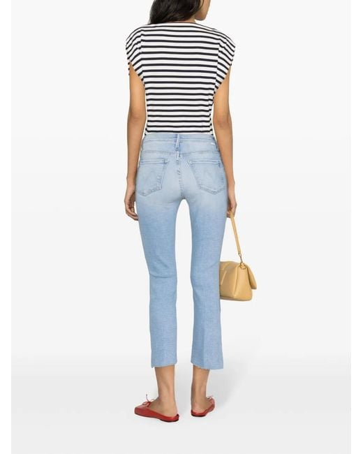 Mother Blue 'the Insider Crop Step Fray' Denim