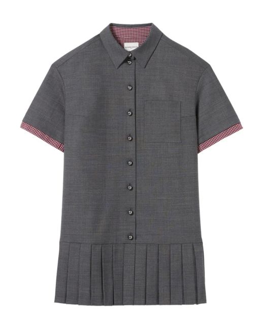 Claudie Pierlot Gray Pleated Mini Dress