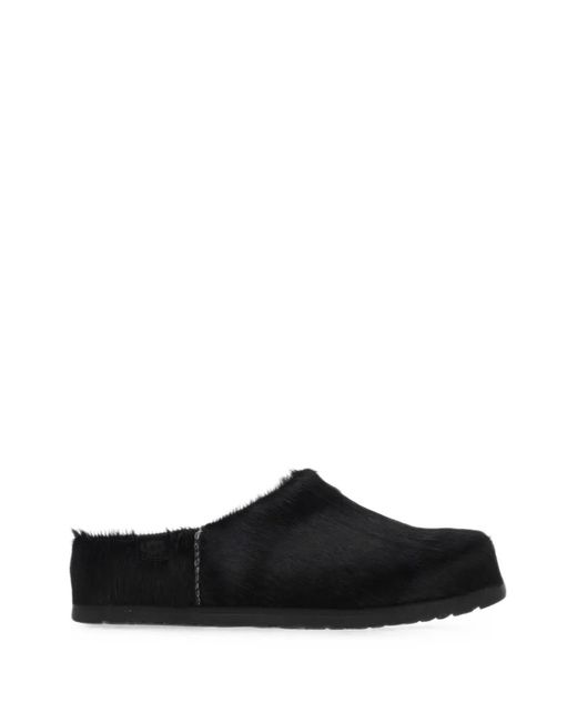 Ugg Black Otzo Calf-Hair Backless Mules