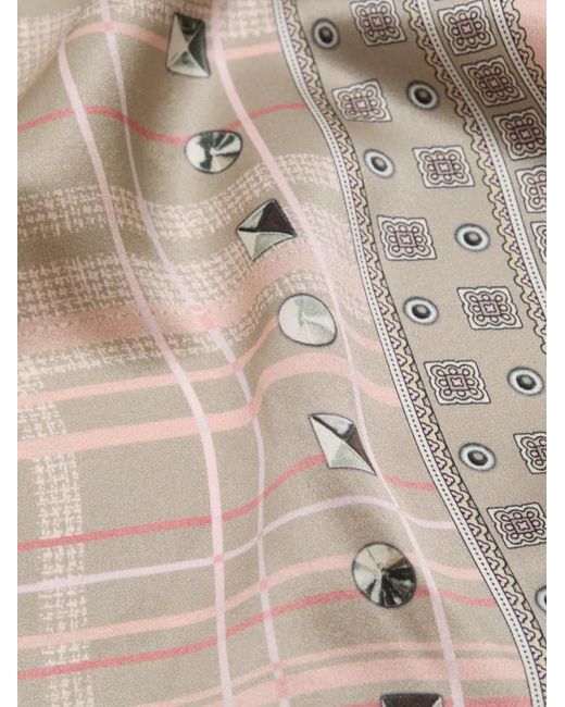 Acne Natural Check-Print Scarf