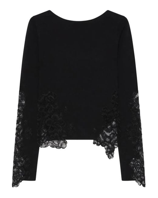 Marella レースインサート セーター Black