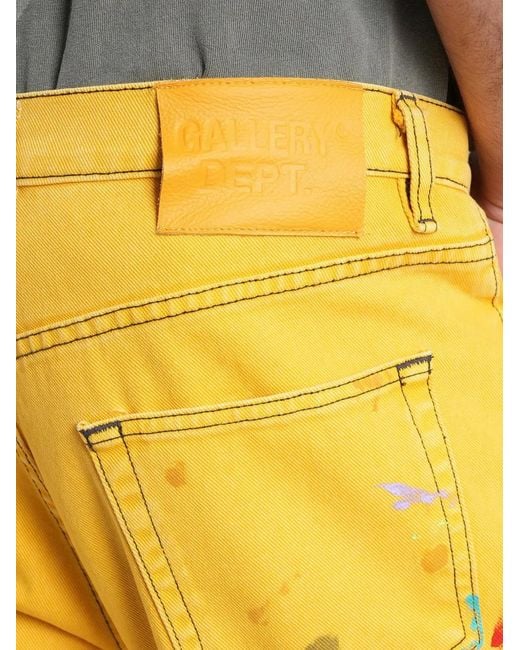 GALLERY DEPT. Yellow Marley Paint-Splatter Jeans for men