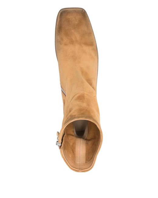 Marsèll Brown Marsèll Cassello Square Toe Ankle Boots for men