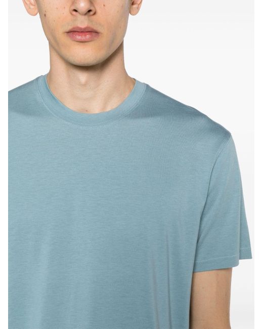 Tom Ford Blue Short-sleeve Lyocell Blend T-shirt for men