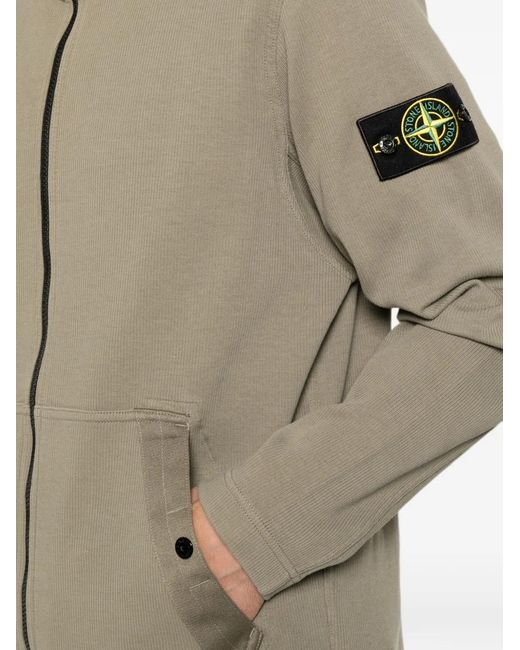 Stone Island Brown 6100020 Organic Cotton Interlock Hooded Sweatshirt for men
