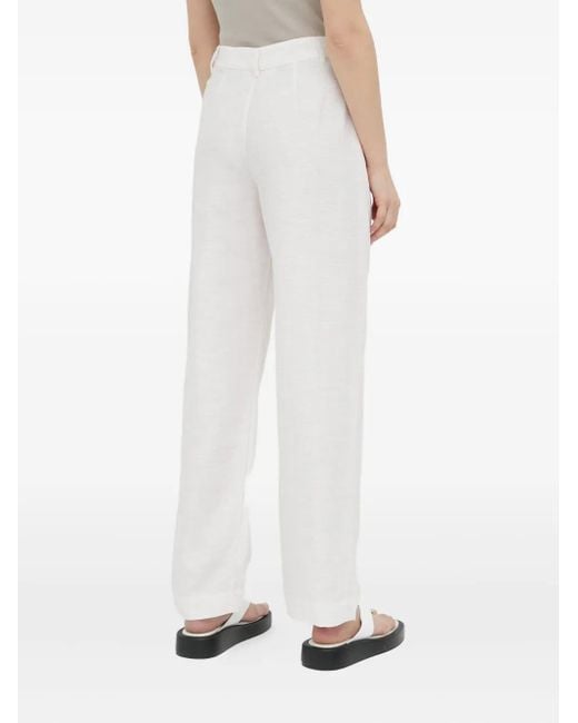 Samsøe & Samsøe White Pantalon À Design Plissé