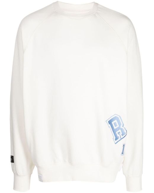 Izzue White Logo-print Crew-neck Sweatshirt for men