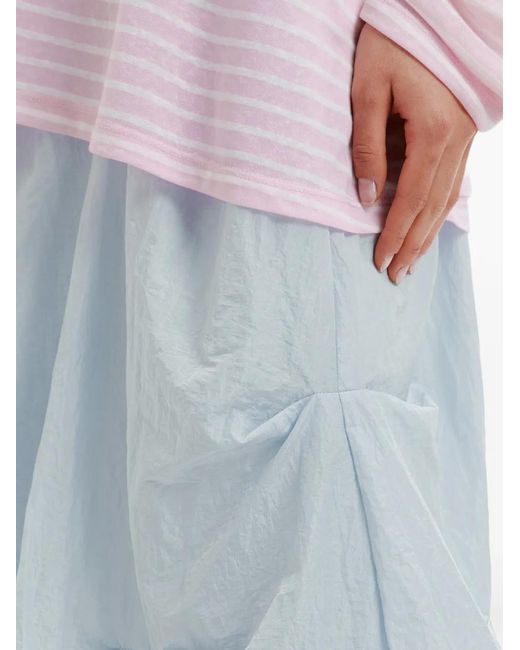 B+ AB Blue Jupe Boule Mi-Longue À Taille Élastiquée