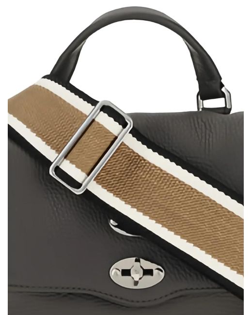 Zanellato Black Postina Daily Studded Leather Tote Bag