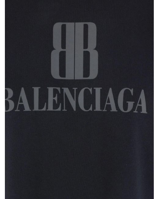 Camiseta con logo estampado Balenciaga de color Blue