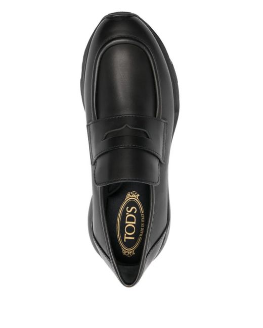Tod's Black Leather Loafers