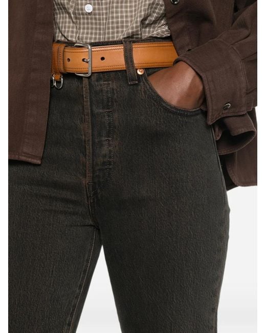 Levi's Black Logo-Patch Belt-Loop Jeans