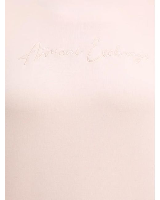 ARMANI EXCHANGE Pink Embroidered-Logo Sweatshirt