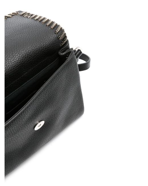 Orciani Black Buckle-detail Leather Cross Body Bag