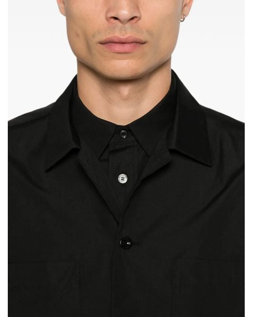Sacai Black Layered Long-Sleeve Shirt for men