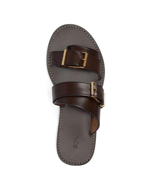 Polo Ralph Lauren Brown Buckle Strap Sandals