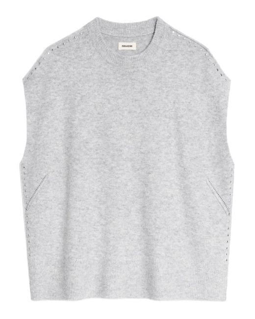 Zadig & Voltaire White Verzierter Pullunder