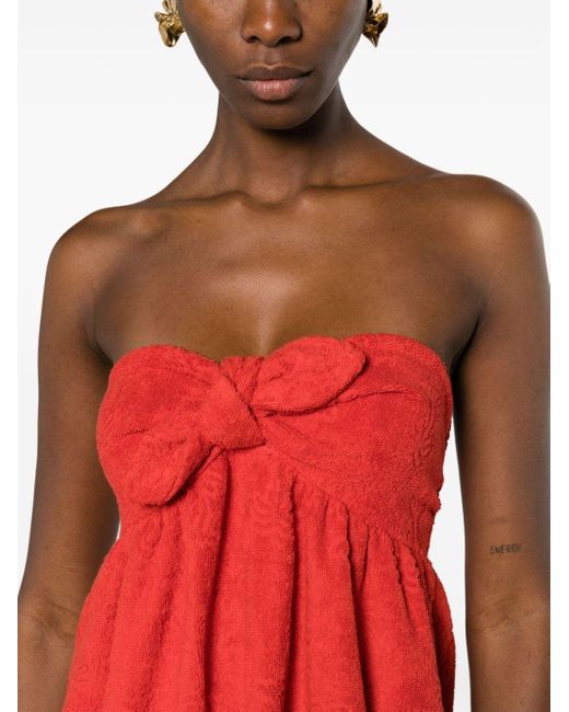 Zimmermann Red Logo Toweling Mini Dress