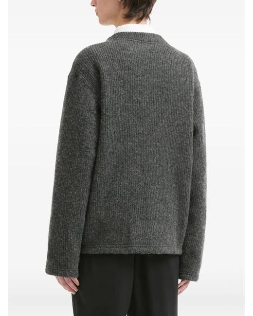 メンズ Engineered Garments リブ カーディガン Gray