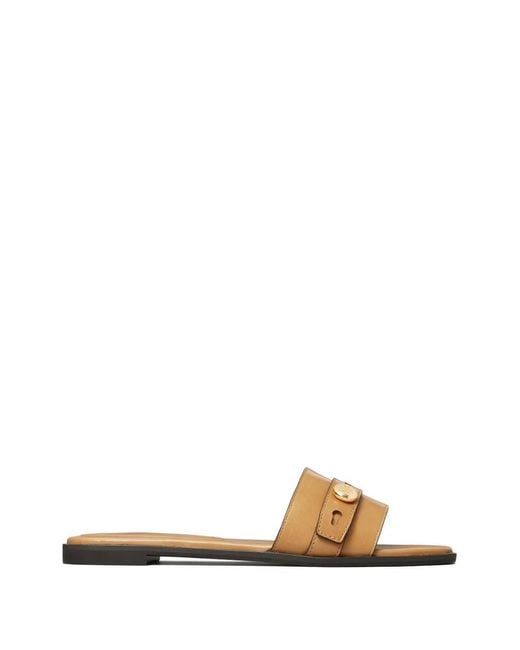 Tory Burch White Romy Slide
