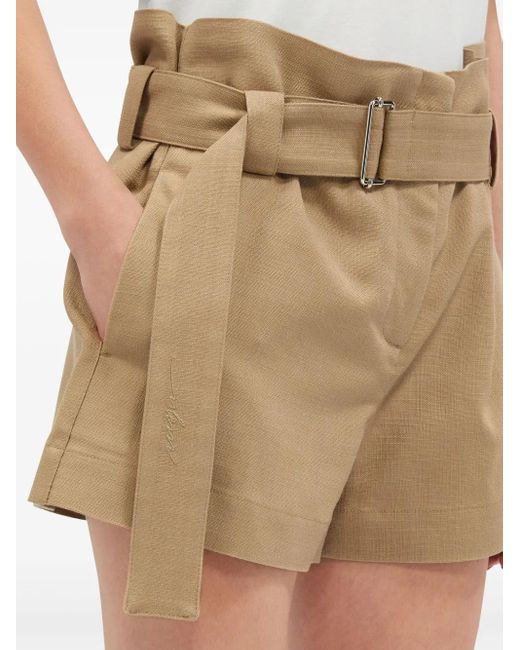 Pantalones Cortos Con Cinturón MSGM de color Natural