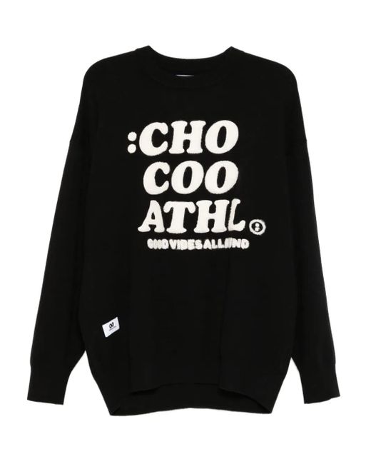 Felpa Con Logo Ricamato di Chocoolate in Black da Uomo
