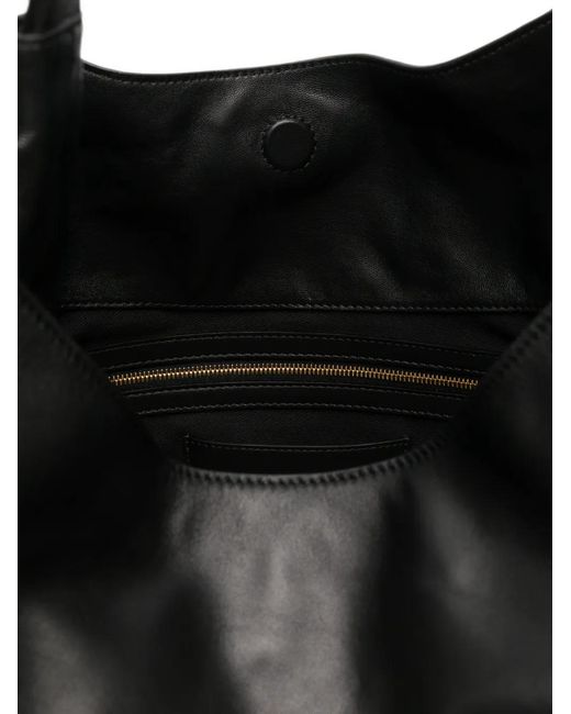 Moschino Black Logo-Plaque Tote Bag