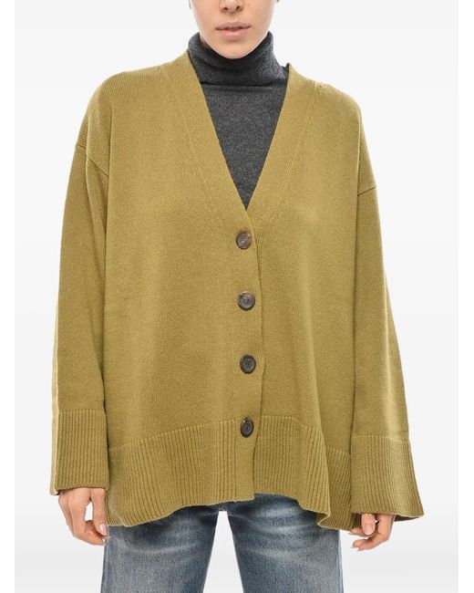Malo Green Button-Up Cardigan