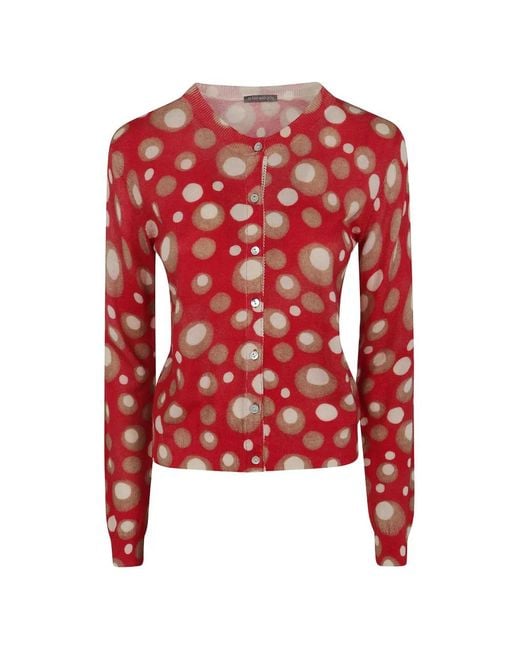 In bed with You Red Polka-Dot Print Cardigan