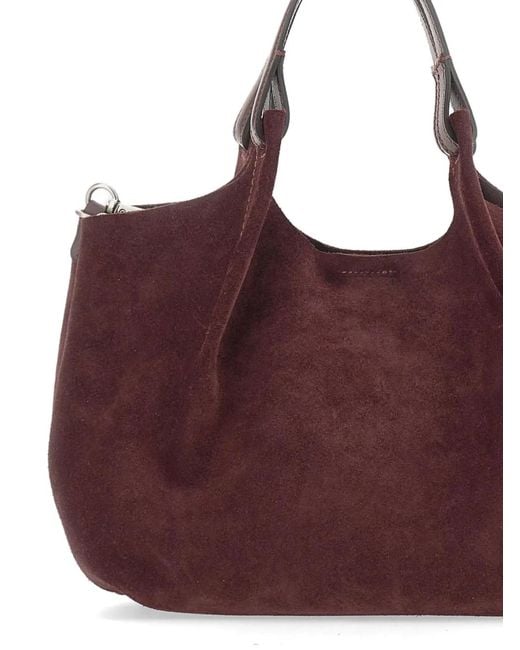Gianni Chiarini Purple Dua Suede Tote Bag