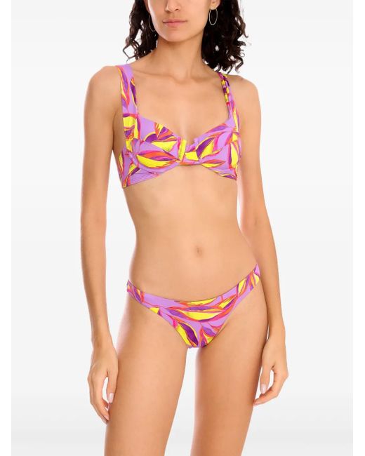 Brigitte Bardot Pink Botanical-Print Bikini