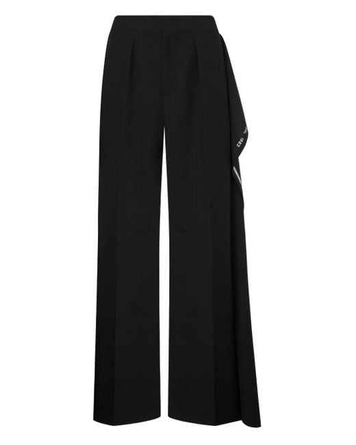 Moschino Black Wool Flannel Pants