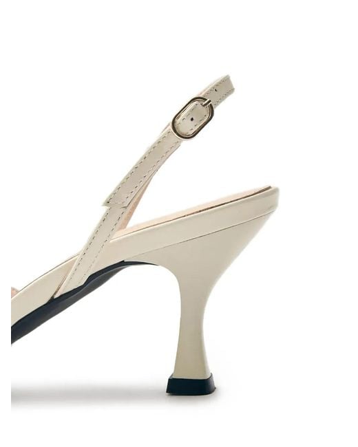 Alohas Natural Joelle Buckle-Detail Pointed-Toe Pumps