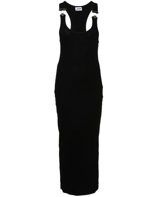 Chunky-ribbed maxi dress Jean Paul Gaultier de color Black