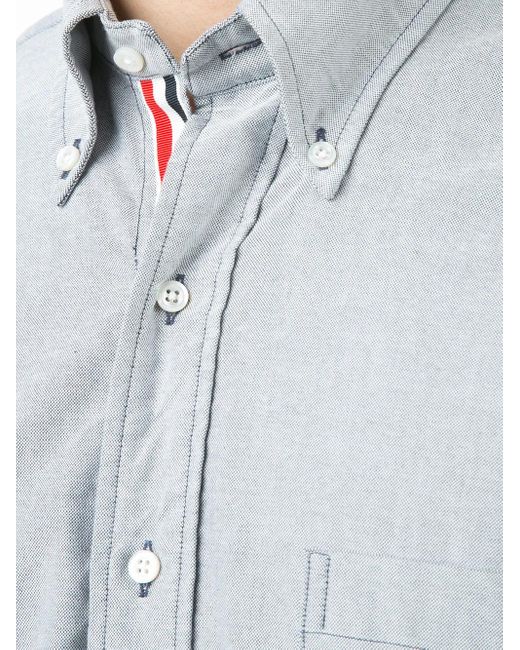 Thom Browne Blue Patch Pocket Shirt for men