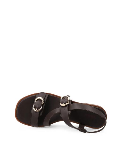 Frau White Multi-Strap Leather Sandals