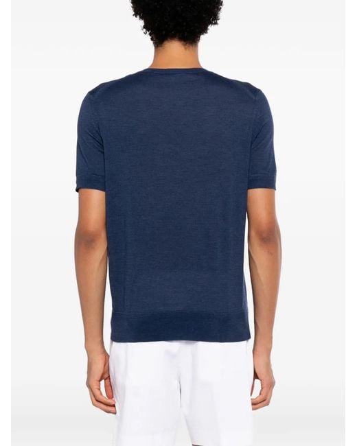 Tom Ford Blue Fine-Guage Short-Sleeve T-Shirt for men