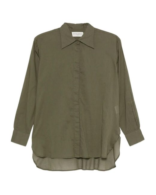 Officine Generale Green Concealed-Fastening Shirt