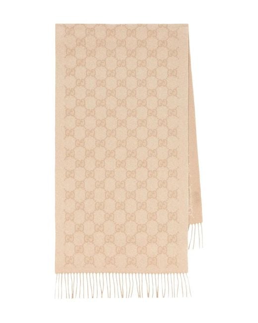 Bufanda Con Monograma Gg Gucci de color Natural