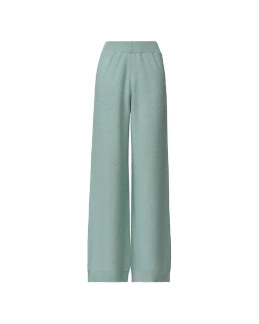 Fabiana Filippi Green Sequin-Embellished Knitted Trousers