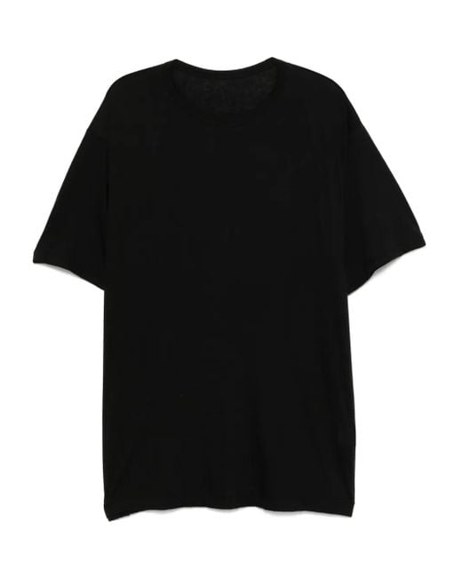 Yohji Yamamoto Black Cotton Jersey T-Shirt